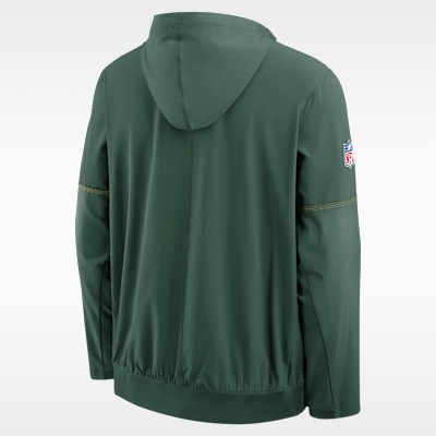 Green Bay Packers Sideline Anorak Men's Nike NFL 1/2-Zip Hooded